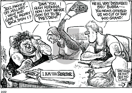 Pat Oliphant on Thursday February 22, 2001 Comic Strip