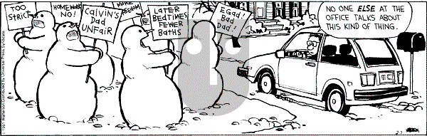 Calvin and Hobbes - Thursday February 7, 1991 Comic Strip