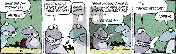 Sherman's Lagoon - Tuesday November 21, 2023 Comic Strip