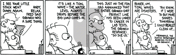 FoxTrot on Friday April 30, 1993 Comic Strip