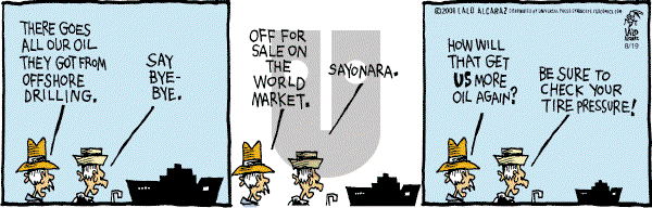 La Cucaracha on Tuesday August 19, 2008 Comic Strip