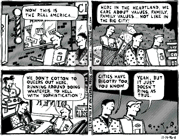 Ted Rall on Wednesday November 13, 1996 Comic Strip