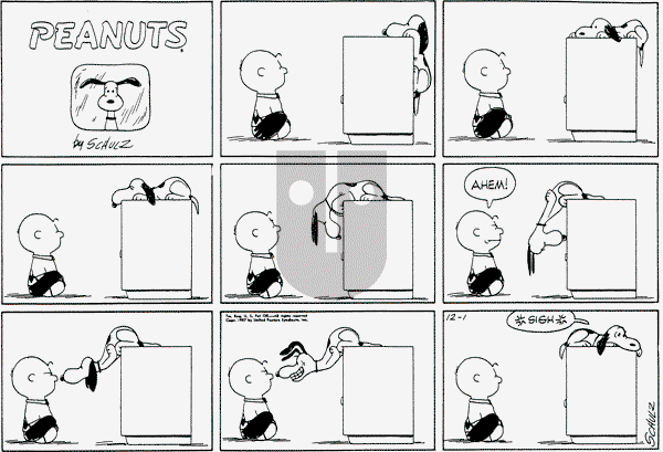 Peanuts - Sunday December 1, 1957 Comic Strip