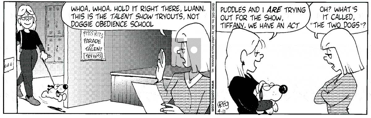 Luann - Tuesday April 11, 2000 Comic Strip