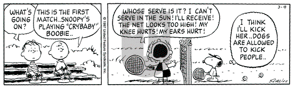 Peanuts on Tuesday March 4, 1997 Comic Strip