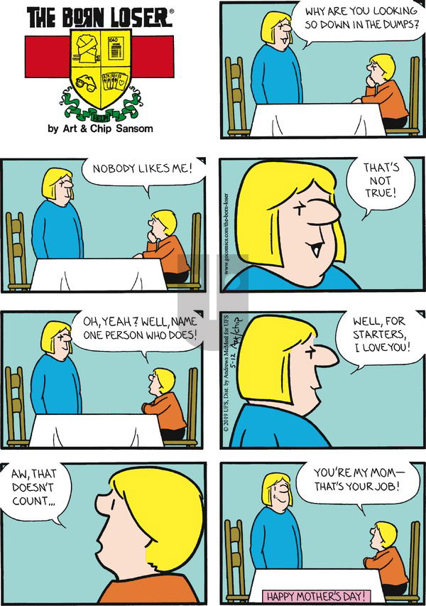 The Born Loser on Sunday May 12, 2019 Comic Strip