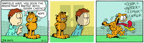 Garfield on Tuesday October 17, 1989 Comic Strip