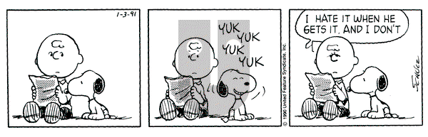 Peanuts - Thursday January 3, 1991 Comic Strip