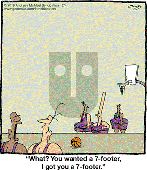 In the Bleachers on Monday February 4, 2019 Comic Strip