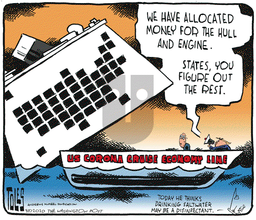 Tom Toles on Monday April 27, 2020 Comic Strip
