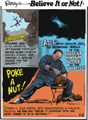 Ripley's Believe It or Not on Tuesday July 6, 2010 Comic Strip