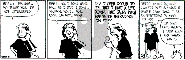 Calvin and Hobbes - Friday September 1, 1995 Comic Strip