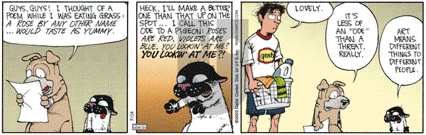 Get Fuzzy on Monday July 14, 2003 Comic Strip