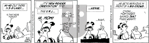 Over the Hedge on Monday September 22, 1997 Comic Strip