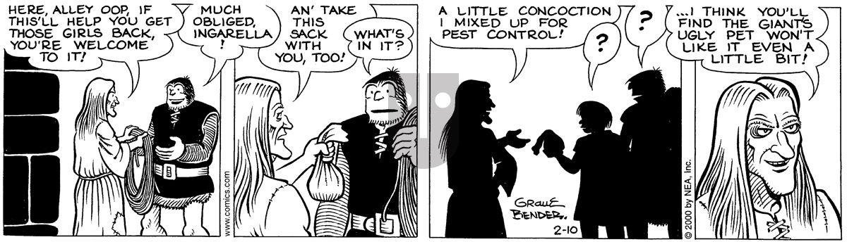 Alley Oop - Thursday February 10, 2000 Comic Strip