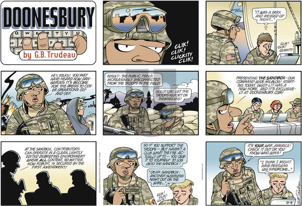 Doonesbury on Sunday October 8, 2006 Comic Strip