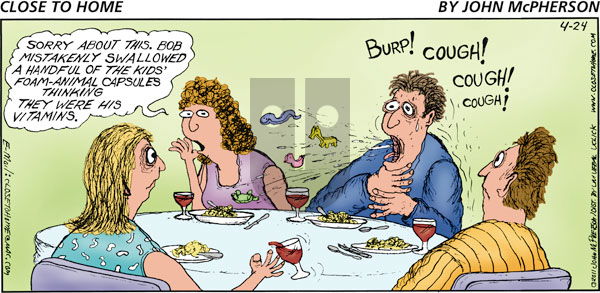 Close to Home on Sunday April 24, 2011 Comic Strip