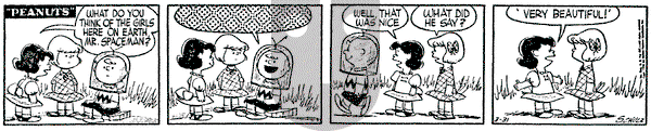 Peanuts on Thursday March 31, 1955 Comic Strip