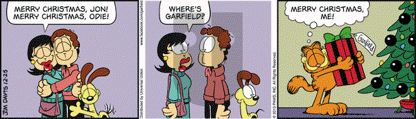Garfield - Wednesday December 25, 2013 Comic Strip