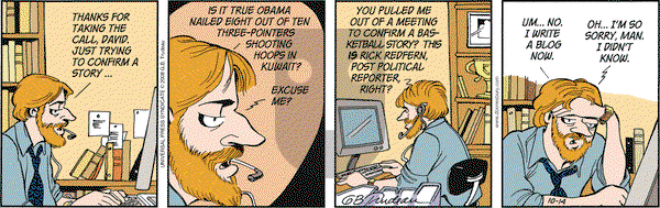 Doonesbury on Tuesday October 14, 2008 Comic Strip