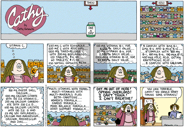 Cathy Classics - Sunday February 6, 2011 Comic Strip