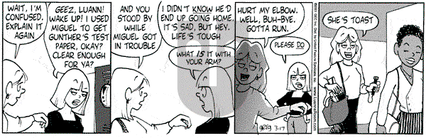 Luann on Saturday March 17, 2001 Comic Strip