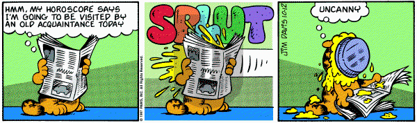 Garfield on Monday October 12, 1987 Comic Strip