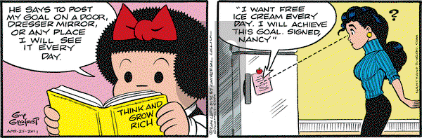 Nancy on Friday April 25, 2014 Comic Strip
