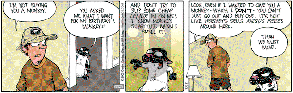 Get Fuzzy on Thursday July 17, 2003 Comic Strip