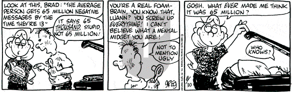 Luann on Sunday April 21, 1991 Comic Strip