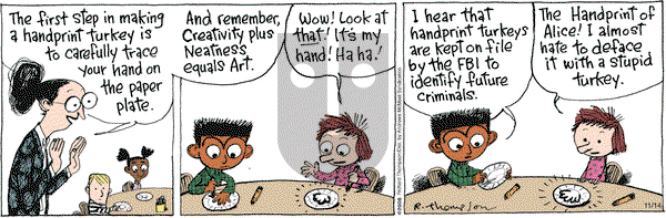 Cul de Sac on Wednesday November 14, 2018 Comic Strip