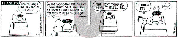 Peanuts - Friday March 4, 1966 Comic Strip