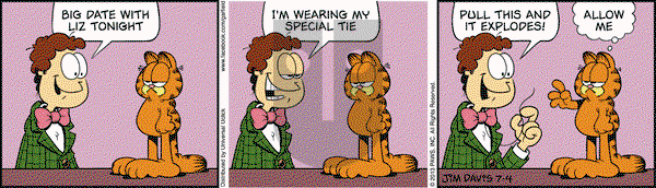 Garfield on Thursday July 4, 2013 Comic Strip