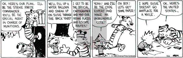Calvin and Hobbes on Wednesday August 22, 1990 Comic Strip