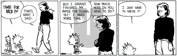 Calvin and Hobbes - Monday November 27, 2023 Comic Strip