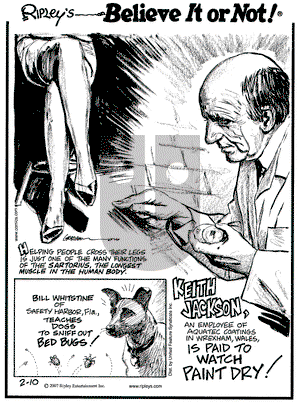 Ripley's Believe It or Not on Saturday February 10, 2007 Comic Strip