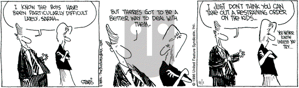 The Buckets on Monday April 1, 1996 Comic Strip