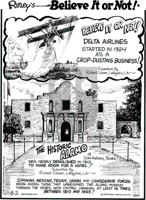 Ripley's Believe It or Not on Tuesday August 2, 2005 Comic Strip