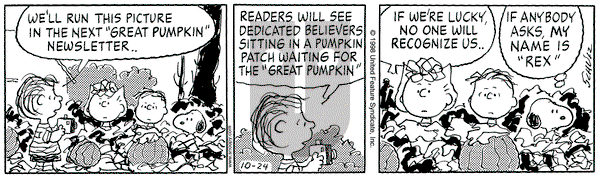 Peanuts on Saturday October 24, 1998 Comic Strip