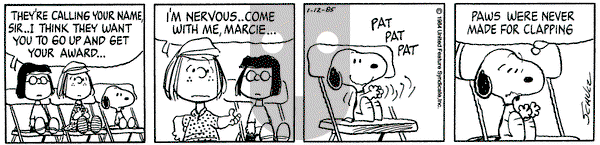 Peanuts on Saturday January 12, 1985 Comic Strip