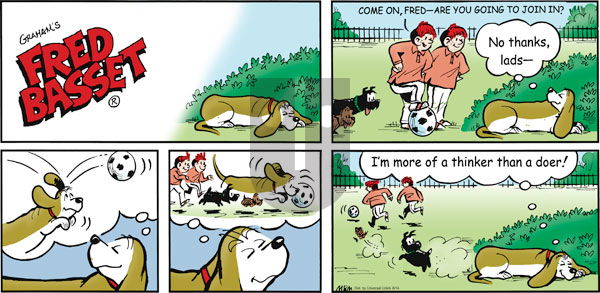 Fred Basset on Sunday August 14, 2011 Comic Strip