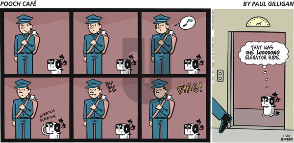 Pooch Cafe on Sunday January 20, 2013 Comic Strip