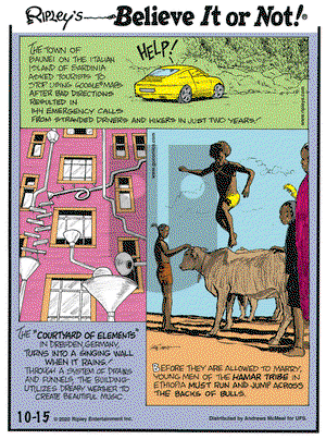 Ripley's Believe It or Not on Thursday October 15, 2020 Comic Strip