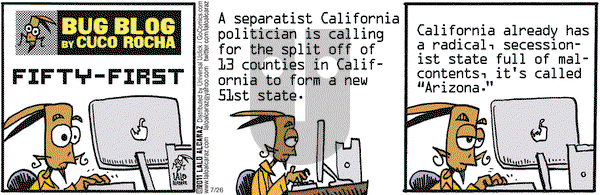 La Cucaracha on Tuesday July 26, 2011 Comic Strip