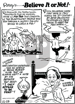 Ripley's Believe It or Not on Thursday December 28, 2000 Comic Strip