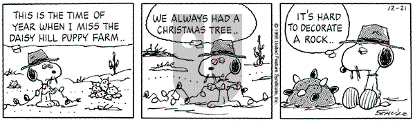 Peanuts on Thursday December 21, 1995 Comic Strip