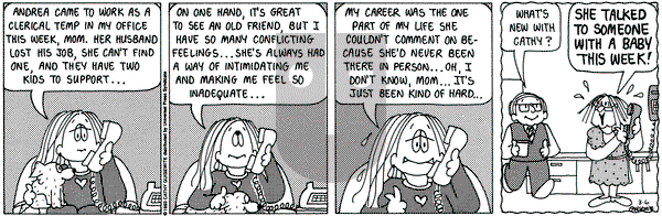 Cathy Classics on Saturday March 6, 1993 Comic Strip