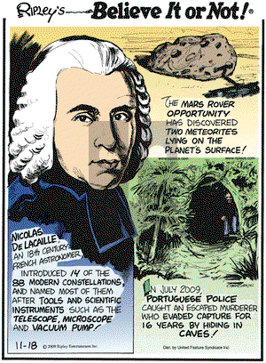 Ripley's Believe It or Not - Wednesday November 18, 2009 Comic Strip