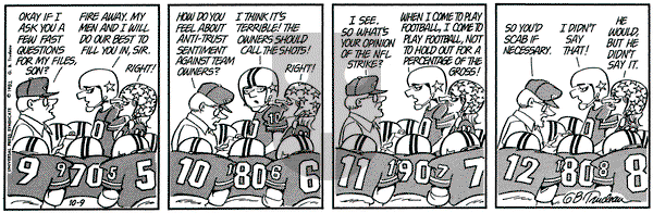 Doonesbury on Saturday October 9, 1982 Comic Strip