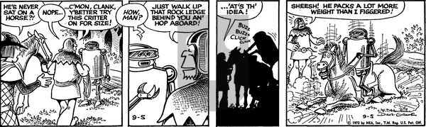 Alley Oop on Tuesday September 5, 1972 Comic Strip